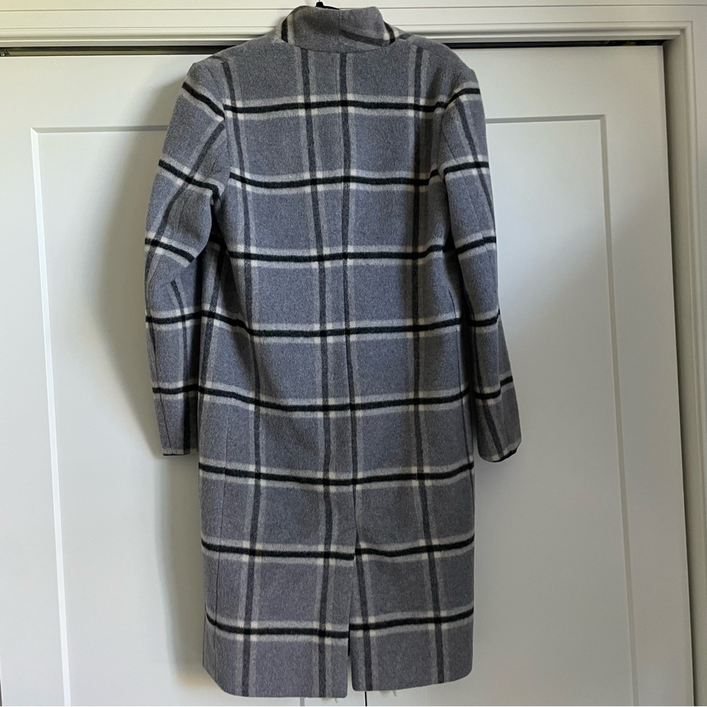 Pure Navy Plaid wool coat - Picture 5 of 7